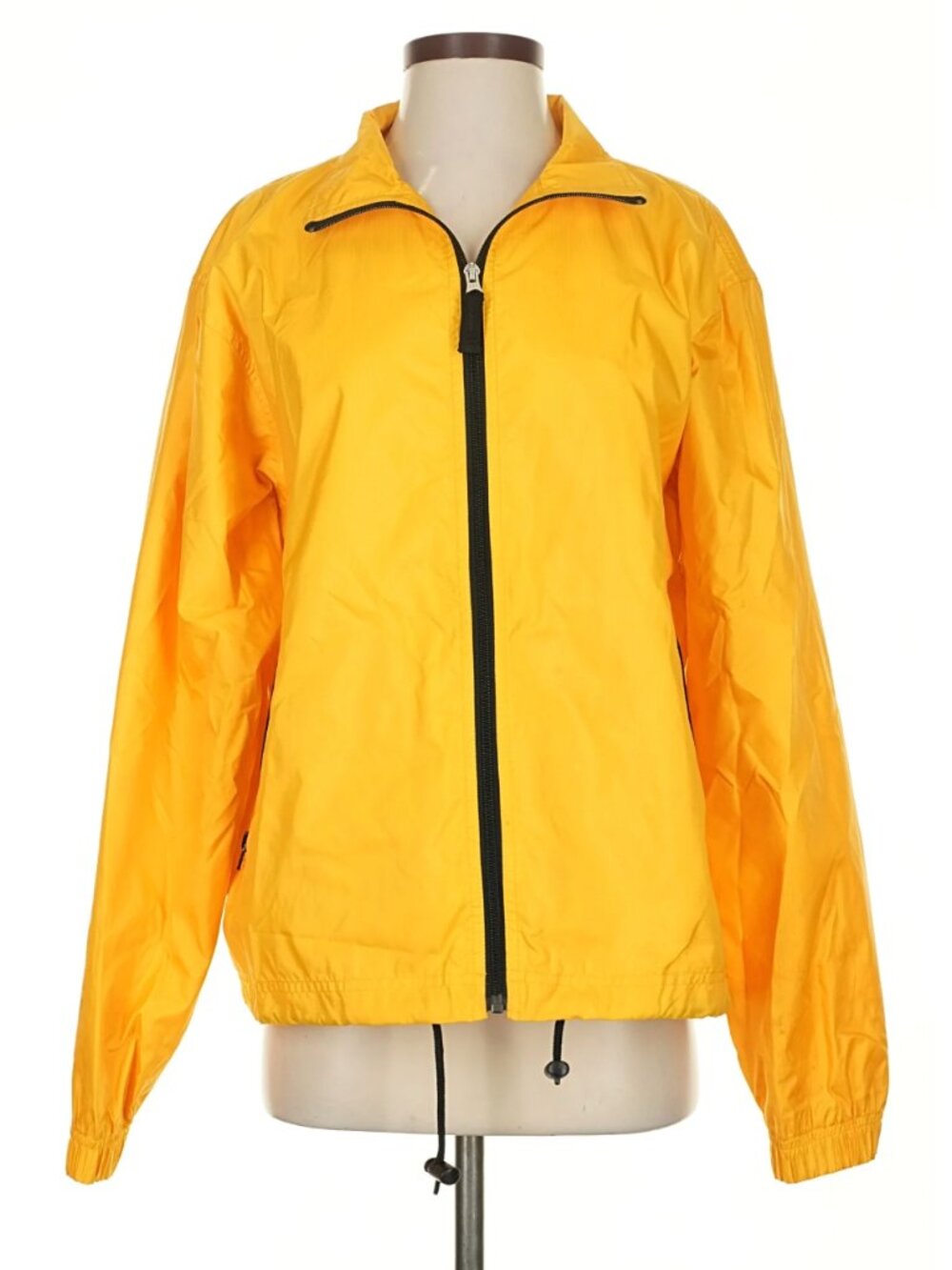 Vintage Gap Y2K Anorak Windbreaker Bright Yellow Black Trim Men's Size Small S